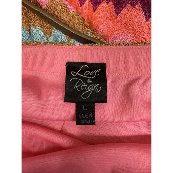 Love Reign Strapless Dress Vibrant Chevron Size Large - Picture 4 of 7